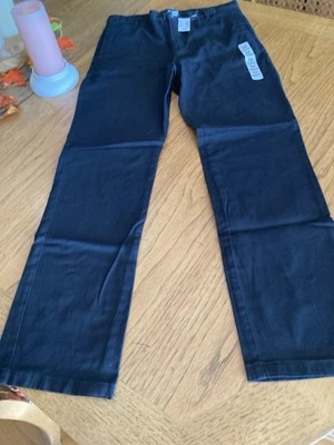 NUEVO CHILDREN PLACE BOYS NEGRO 18 CORTE RECTO CON ELÁSTICO-pantalones cintura ajustable Foto 1 de 4