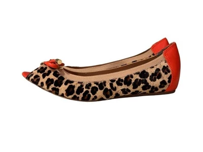 Nuevo sin etiquetas Arturo Chiang Mujer Puntera Abierta Estampado Animal/Coral Ballet Pisos Talla 8.5 Foto 1 de 4