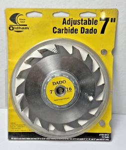 Oldham 7 Inch 16 Tooth Adjustable Carbide Dado Saw Blade # 700-5012 New - Picture 1 of 3