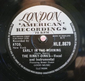 The Rinky-Dinks 78 /  Early In The Morning & Now We Are One  (68-1223) - Picture 1 of 2