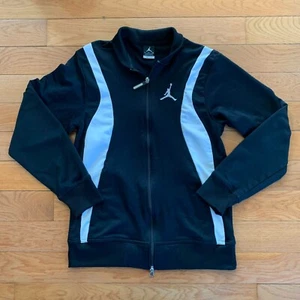 Nike Air Jordan Jumpman Track Jacket Uomo S Nero Bianco Full Zip Warm Up Dri-fit - Foto 1 di 7