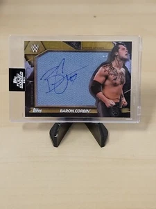 Baron Corbin 2021 WWE Topps Fully Loaded Wrestlemania Mat Relic Autograph Card - Picture 1 of 5