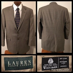 Lauren Ralph Lauren Herren Grau Wolle Classic Fit Blazer Sport Mantel Jacke GR 42L - Bild 1 von 7