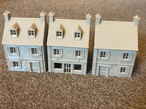 3 Different Houses Buildings 15mm Wargaming with Flames of War etc WW2 WW1 (d) - Picture 1 of 5