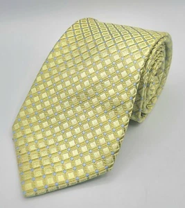 IKE BEHAR 100% SILK MEN'S TIE GREEN/BLUE GEOMETRIC WIDTH: 3.7/8" LENGTH: 60" - Picture 1 of 9