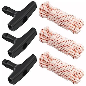 Zugschnur Seil mit Griff 3er Pack, 10 Fuß x 3,5 mm hohe Zugfestigkeit, Zugschnur - Bild 1 von 6