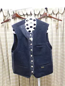 Wesenjak Tirol Pure New Wool & 100% Linen Vest Button Closure Women USA Size 10 - Picture 1 of 5