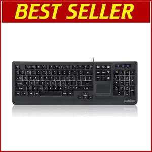 Compact Wired Backlit Keyboard with Touchpad - Effortless Navigation & Control - Picture 1 of 8