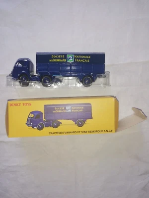 DINKY TOYS ATLAS 32AB - TRACTEUR PANHARD ET SEMI-REMORQUE S.N.C.F.  SCALA 1/43 - Immagine 1 di 4