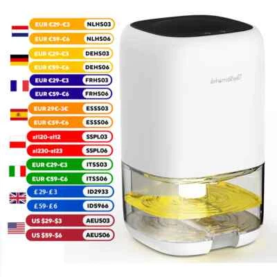 Deshumidificador de Aire 1000ML Electrodomésticos con Filtro de Aire para Hogar 280 Sq Foto 1 de 4