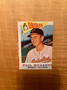 1960 TOPPS BASEBALL #224 PAUL RICHARDS!! $1 SHIPPING!! - Picture 1 of 2