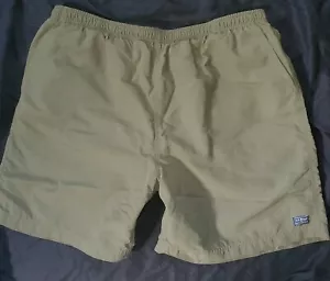 LL Bean Supplex Nylon Board Shorts Mens XXL Green Hiking Lined Swim Outdoor - Picture 1 of 14