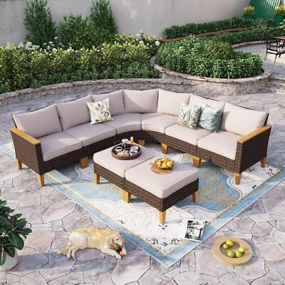 Polyrattan Gartenmöbel Sitzgruppe Gartenset Lounge Garnitur Set 8 Sitze - Bild 1 von 4