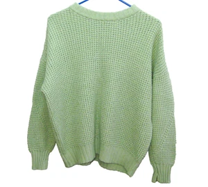 AMERICAN EAGLE Women's (Size XS) Green Knit Long Sleeve Waffle Knit Sweater Top - Imagen 1 de 4