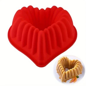Heart Silicone Cake Baking Mould Set DIY Dessert Mousse Cake Accessories Art ... - Picture 1 of 7