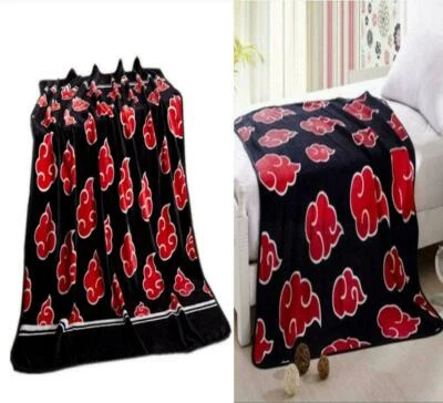 Anime Naruto Shippuden Akatsuki Weiche Warme Korallen Fleece Plüsch Decke Bett Y - Bild 1 von 4