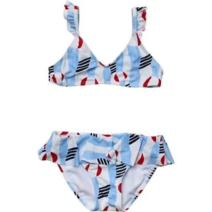 Snapper Rock Beach Bounce Sustainable Frilled Bikini Girls Size 12 (11-12yr) NWT - Picture 1 of 7