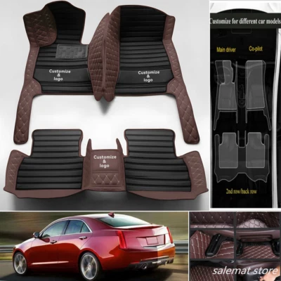 Waterproof For Cadillac CTS Car Floor Mats Cargo Liners Handmade Carpets — 第 1/4 张图片