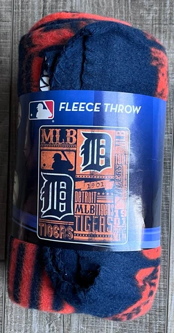 DETROIT TIGERS MLB Fleece Throw 50” x 60" Cover