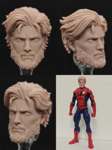 Mezco Size 1/12 Scale Beard Spider-man Peter Head Carved Model Toys - Picture 1 of 2