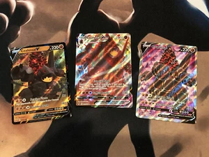 🌋🔥 Carte Coalossal VMAX & Vs 099/185 173/185 Vivid Voltage Ultra Rare come nuove X3 - Foto 1 di 9