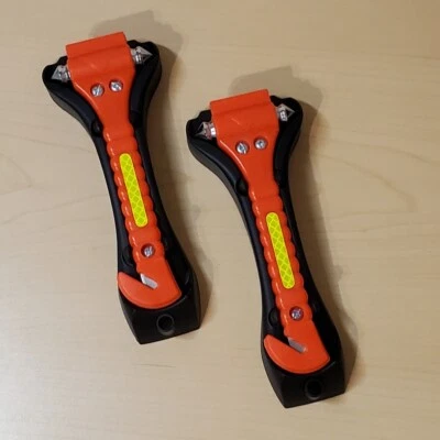 Martillo de seguridad para automóvil Herramienta de escape de emergencia Martillo de ventana Rotura y cortador de cinturón de seguridad Foto 1 de 4