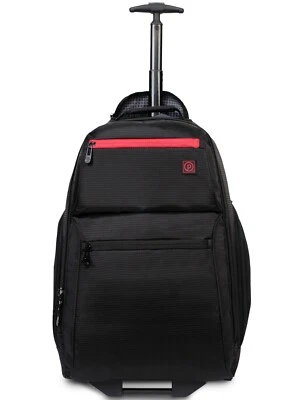 Rolling backpack with wheels handle black, Wheeled carry on luggage Protege 22" - Image 1 of 4