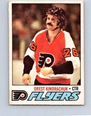 VINTAGE HOCKEY CARD 1977 O-PEE-CHEE PHILADELPHIA FLYERS OREST KINDRACHUK NO1243  - Image 1 of 2
