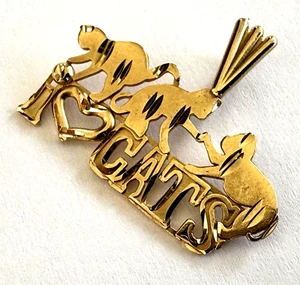 I Love Cats by Michael Anthony 583 14K Gelbgold Damen Anhänger schöner Charm - Bild 1 von 13