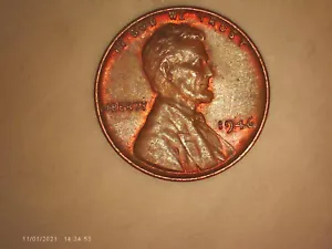 1946 Lincoln Wheat Penny, L on rim, DDR, RARE HUE, COLORFULLY TONED, #P11B1 - Picture 1 of 9