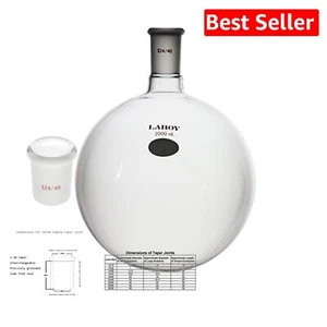 High-Quality 2000mL Round Bottom Flask - Durable & Compatible with Lab Glassware - Picture 1 of 7