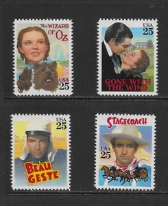 UNITED STATES SCOTT 2445 - 2448 MNH SET - 1990 CLASSIC FILMS - Picture 1 of 2