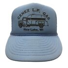 vintage trucker snapback hat cenex lp gas otto cap made in thailand light blue