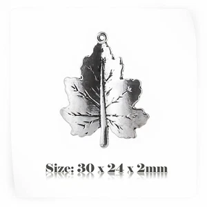 10 Tibetan Silver Antique Vintage Style Leaf Charms Pendant Steampunk 041s - Picture 1 of 2