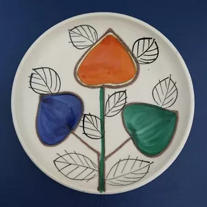 1950s West German Schramberg Ceramic Plate Mid-Century Pigalle Decor Tulip READ - Picture 1 of 13