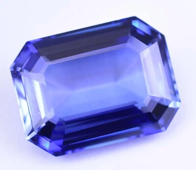 22.20 Ct Natural Blue Ceylon Sapphire AGL Certified Octagon Flawless Gemstone - image 1 of 4