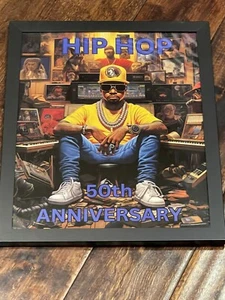 HIP HOP 50TH ANNIVERSARY POSTER 11x14 GERAHMT VOM KÜNSTLER DENARDAI - Bild 1 von 1