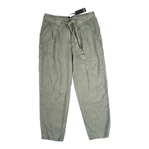 Max Jeans Tencel Soft Pants Olive Green Casual Drawstring Waist Women's Size 12 - Picture 1 of 13