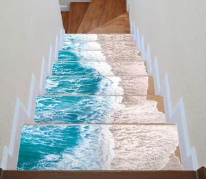 3D Beach I061 Stair Risers Decoration Photo Mural Vinyl Decal Wallpaper Erin - Picture 1 of 6