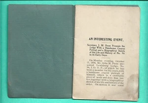 I.O.O.F n. 96 Meeting 1898 Odd Fellows libretto Lewisburg, PA Union Co Lodge - Foto 1 di 3