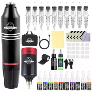 Tattoo Gun Kit Tatoo Kits Wireless Lightweight Complete Pen Kit Stick and Poke - Picture 1 of 12