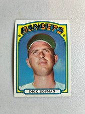 1972 Topps set break # 365 Dick Bosman - Texas Rangers combo shipping Exmt