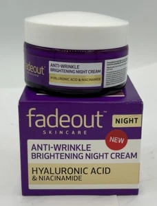 New Fadeout Anti-Wrinkle Brightening Night Cream Hyaluronic Acid & Niacinamide - Picture 1 of 6
