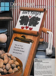 Elephant "Don't forget" for Memo Board - 10 count - Plastic Canvas Pattern ONLY - Picture 1 of 1