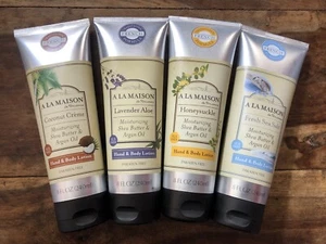 4x 8oz￼ A La Maison Hand Body Lotion Coconut Crème Lavender Honeysuckle Sea Salt - Picture 1 of 6