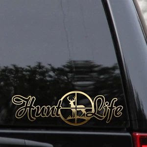 Hunt Life Hunting Deer Crosshair Vinyl Decal Sticker - Picture 1 of 2