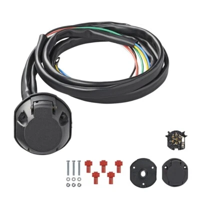 Universal Elektrosatz 7 polig Kabelsatz AHK Anhängerkupplung Anhänger E-Satz NEU - Bild 1 von 4