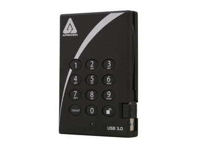 APRICORN 1TB Aegis Padlock External Hard Drive with 256-bit AES Encryption USB - Image 1 of 4