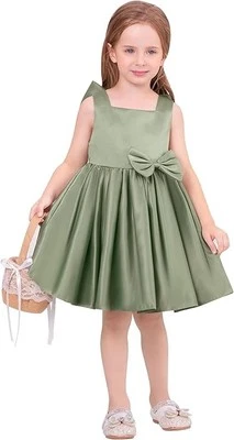 Robe Cérémonie Jeune Femme Première Communion Fille Vert 6-7 Âge 130cm Mariage - Photo 1/4