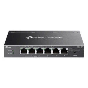 SWITCH OMADA 6-PORTGB EASY MAN 4POE 4XGB POE+2P 1GB NO POE FANLESS SDN - Foto 1 di 4